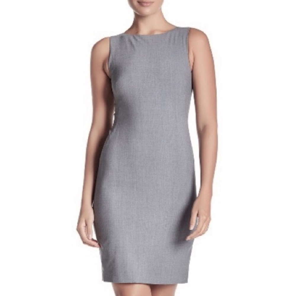 Theory Stretch Wool Blend Fitted Suit Dress